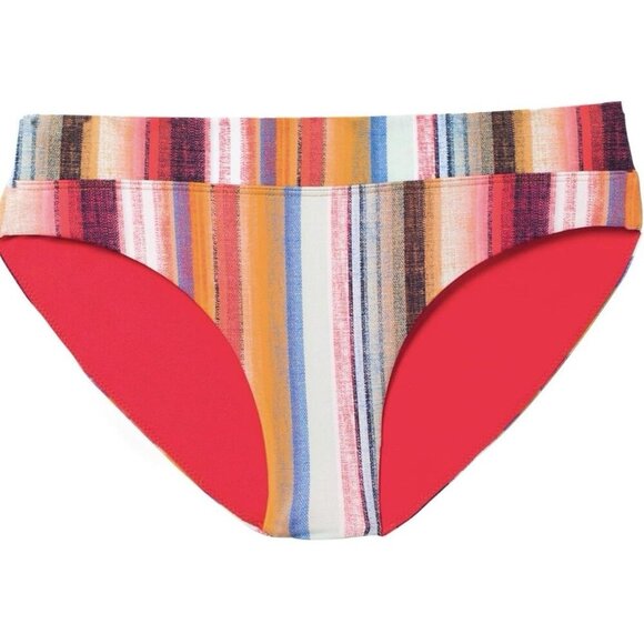 prAna Bikini Bottom Size XL Summer Wave Baja Stripes Women's Swimsuit Multi NWT - Picture 2 of 7